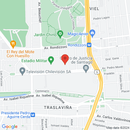 Escuela de futbol santiago centro map