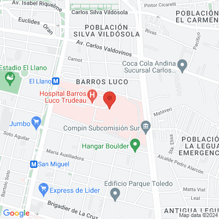 CDT Hospital Barros Luco Servicio Salud Metropolitano Sur map