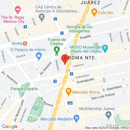 Barbería "El Chilango" Roma map