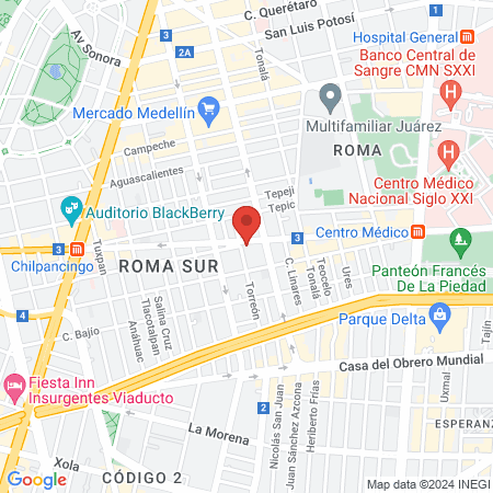 Consultorios dentales del Sector Privado map