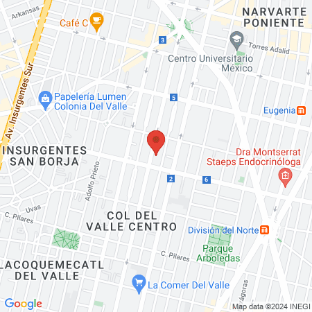 Grupo Medico Pediatrico Del Valle Sa De Cv map