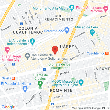 Salón y Barbería Spa Zona Rosa CDMX map