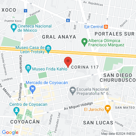 Shala 106 yoga Coyoacan map