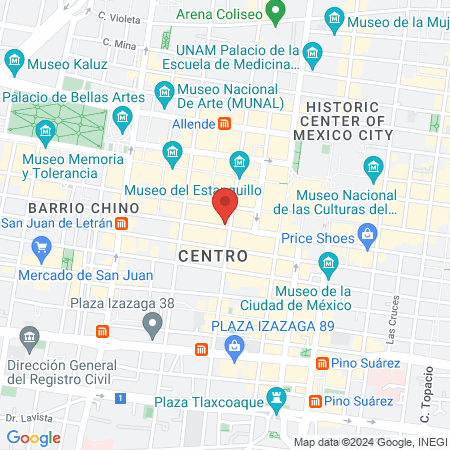 Dental Del Centro map