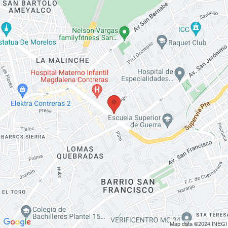 Dr. Guillermo Alvarez, Médico general map