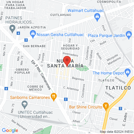 Zarzosa nail art - Nueva Santa María map