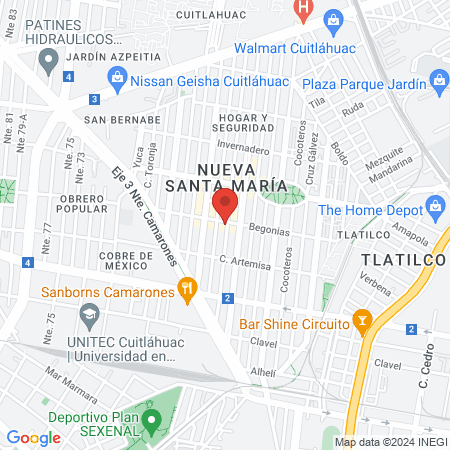 Barbershop Los Panas Nueva Santa María map