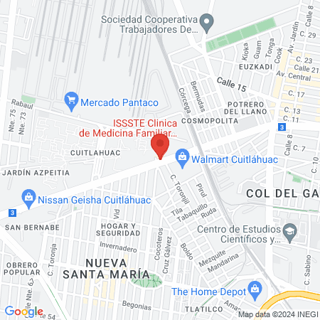 ISSSTE Clinica de Medicina Familiar Cuitlahuac map