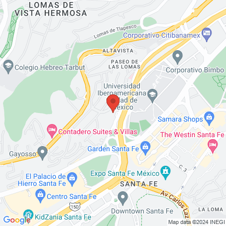 Consultorio dental láser Zona Plateada/ Santa Fé map