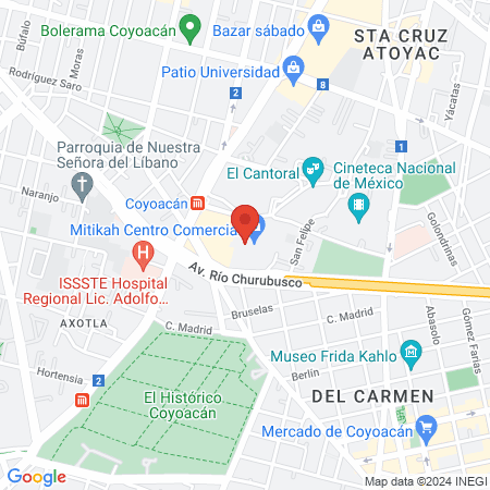 Banein Nails Studios Mitikah map