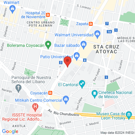 Jiménez Bello Miguel Ángel Doctor map