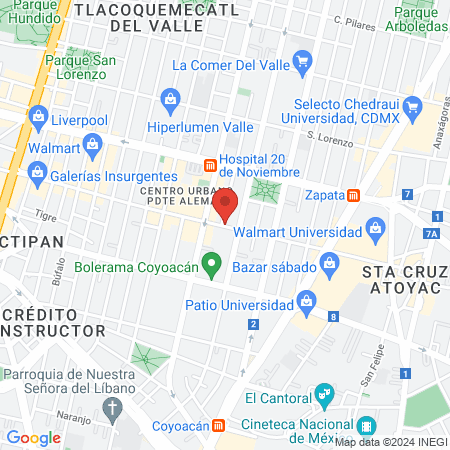 Veterinaria Xamigua map