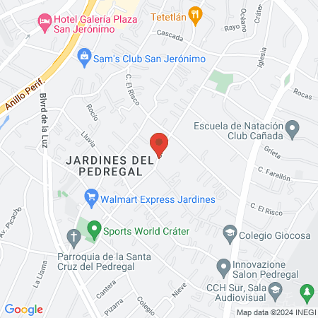 Real Lashes & Brows Pedregal map
