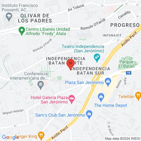 Unidad Deportiva Independencia map