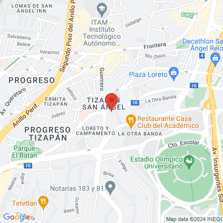 Clínica de Fisioterapia Estadio Pedregal map