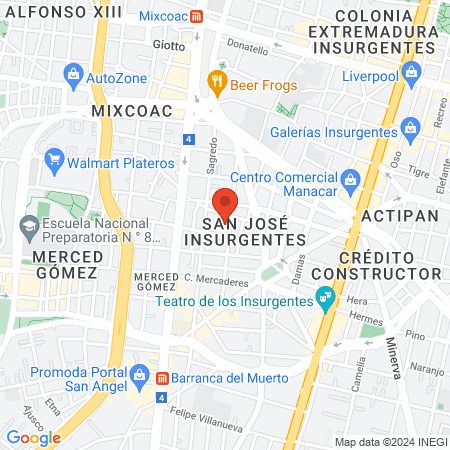 Clinica Salud Respiratoria MX - Neumólogo en Benito Juarez, CDMX map