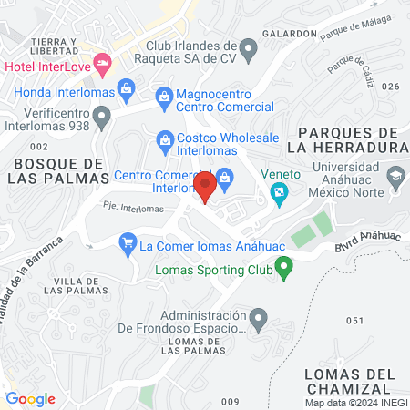 Barberia Poniente Interlomas map