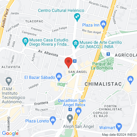 Dra. Rebeca Lozano Cuervo, Psiquiatría map