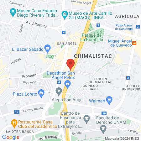 Promédica San Ángel map