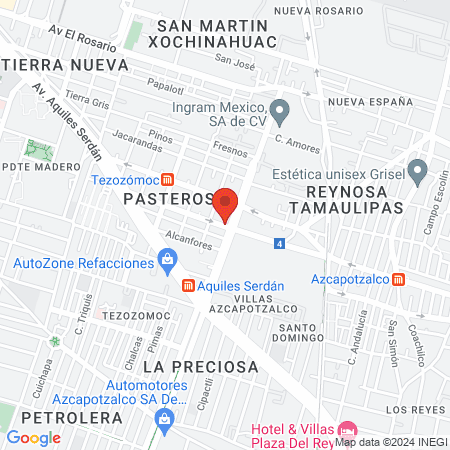 D&J SALON Y BARBERIA AZCAPOTZALCO map