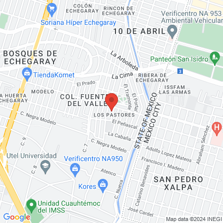 Consultorio Pastores map