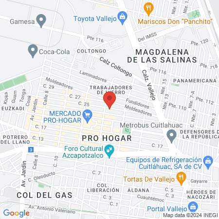 Acupuntura Azcapotzalco map