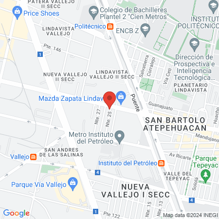 Mr. JL Barberia Lindavista Vallejo map