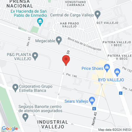 Sanatorio de Especialidades Valme S.A de C.V. map