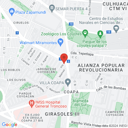 MEDICOS ESPECIALISTAS map