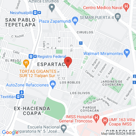 Quirofísico Yaotzen Aguilar map