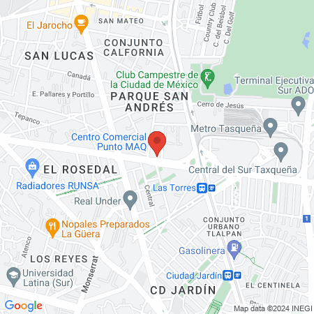 Elemental Coyoacán map