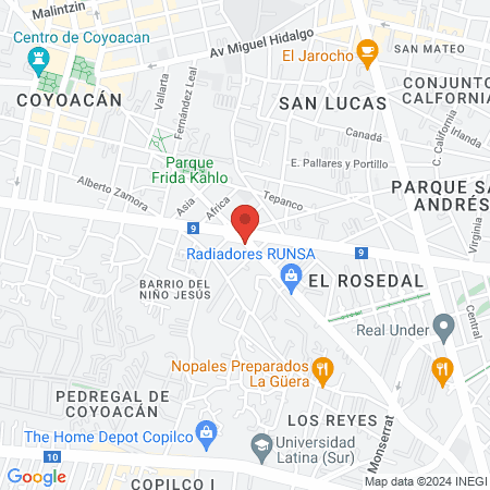 Tecfit Coyoacan map