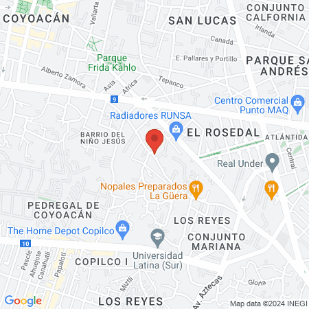 Podólogo y productos de belleza map