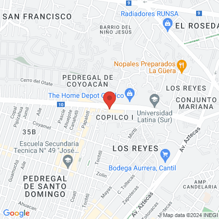 Evolución Dental, Sucursal Copilco - Eje 10 map