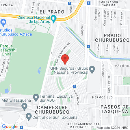 La Clínica de Recuperación y Cuidados map