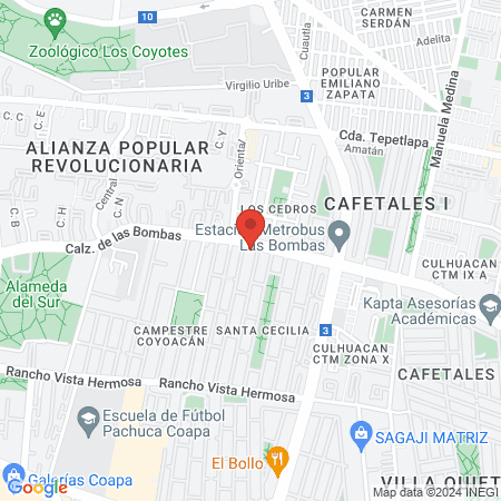 Dental Espec Coapa map