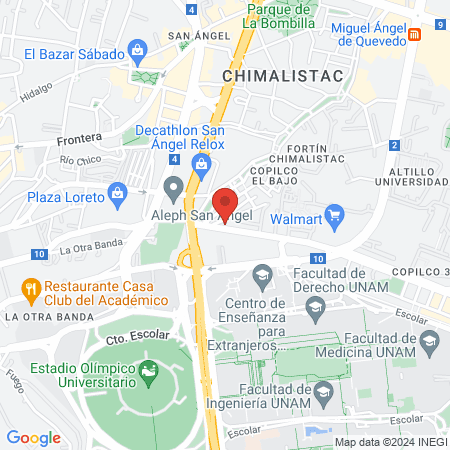 Nailkery Copilco Insurgentes map