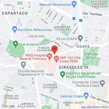 Centro Especializado del Dolor y Cuidados Paliativos map