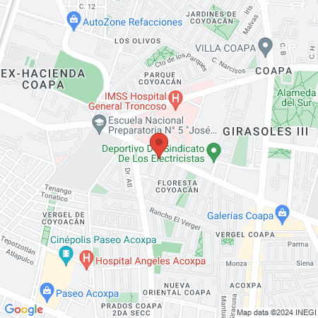 Dra Yuliana Morquecho map