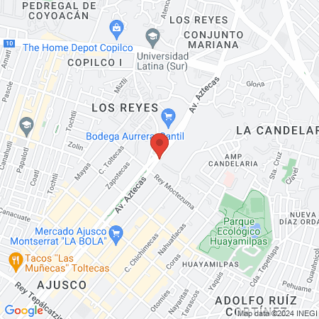 Clínica dental Aztecas map