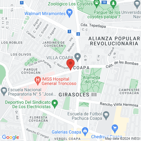 Dental Coyoacan map