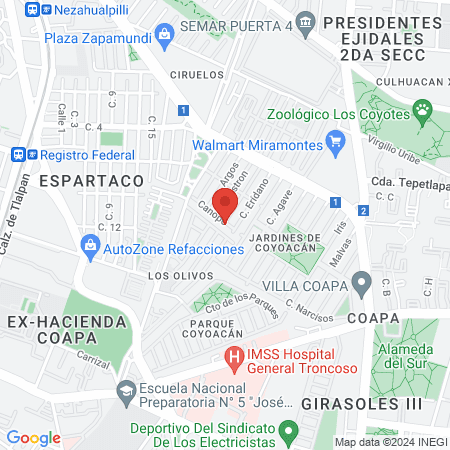 Dental Varela Coyoacán map