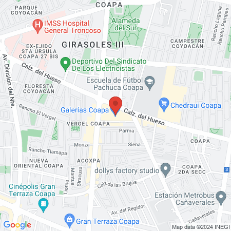CM Innovando La Belleza Galerías Coapa map