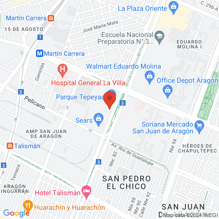 GREÑITAS Parque Tepeyac map