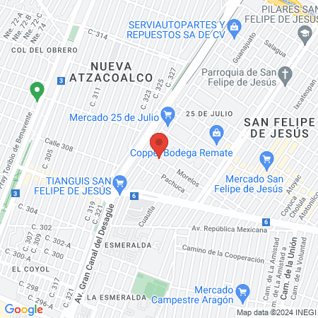 albergue San jose map