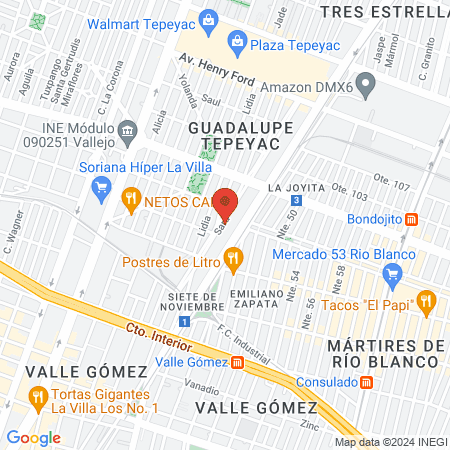 Sonia Villar make up Studio MX map