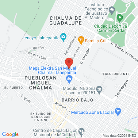 Sanatorio Santa Teresita Zacatecas Sa map