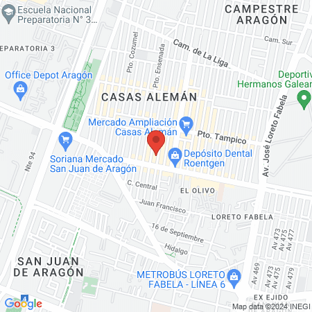 Odontología Integral Dra. Berenice Aldama map