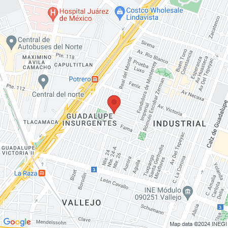 Dra. Gabriela Ramírez García map