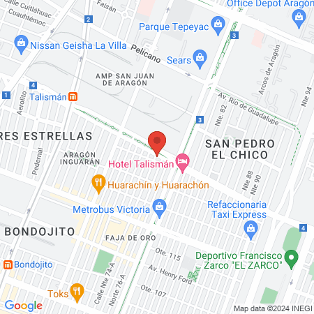 Médico Cirujano y Estético map